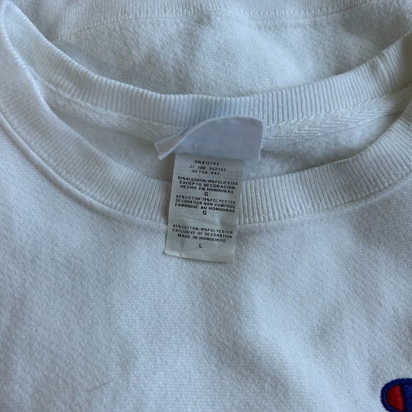 Champion Sweatshirt Women's Large L Embroided‎ Logo Crew neck Reverse Weave - Picture 4 of 6